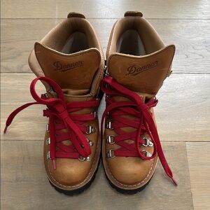 Danner Tan Boots with Red Laces